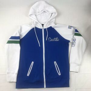 seattle full zip hoodie sequin bling size med